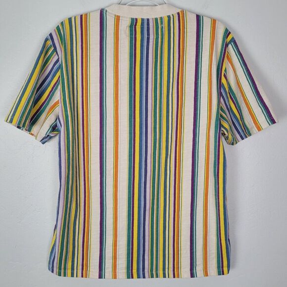 Guess Originals Riviera Striped T-Shirt Short Sleeve Retro Multicolor Size S - Picture 4 of 13